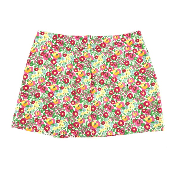 Lilly Pulitzer Pink Green Yellow Floral Print Tawney Style Skort - Picture 3 of 8